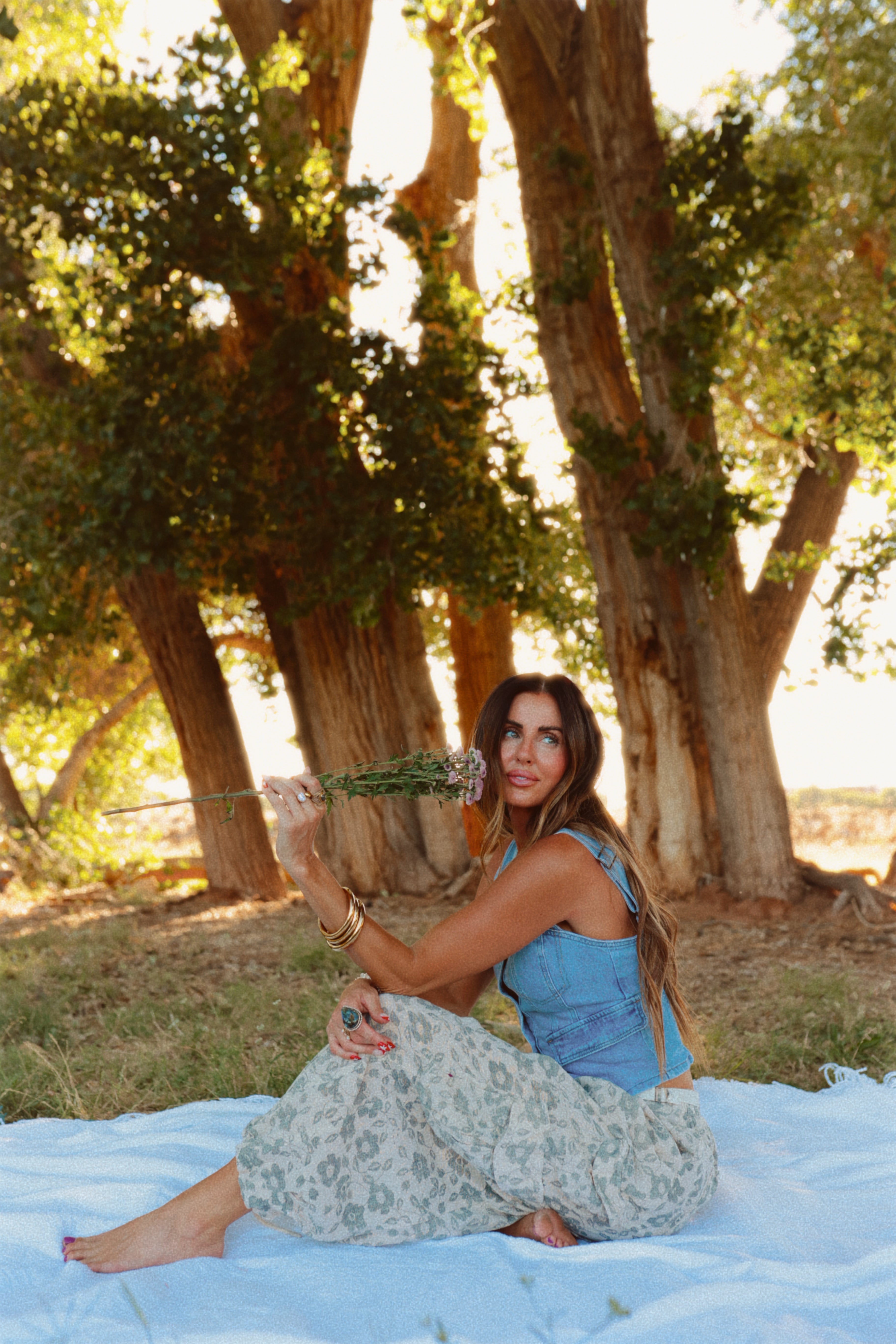 Stone Denim top