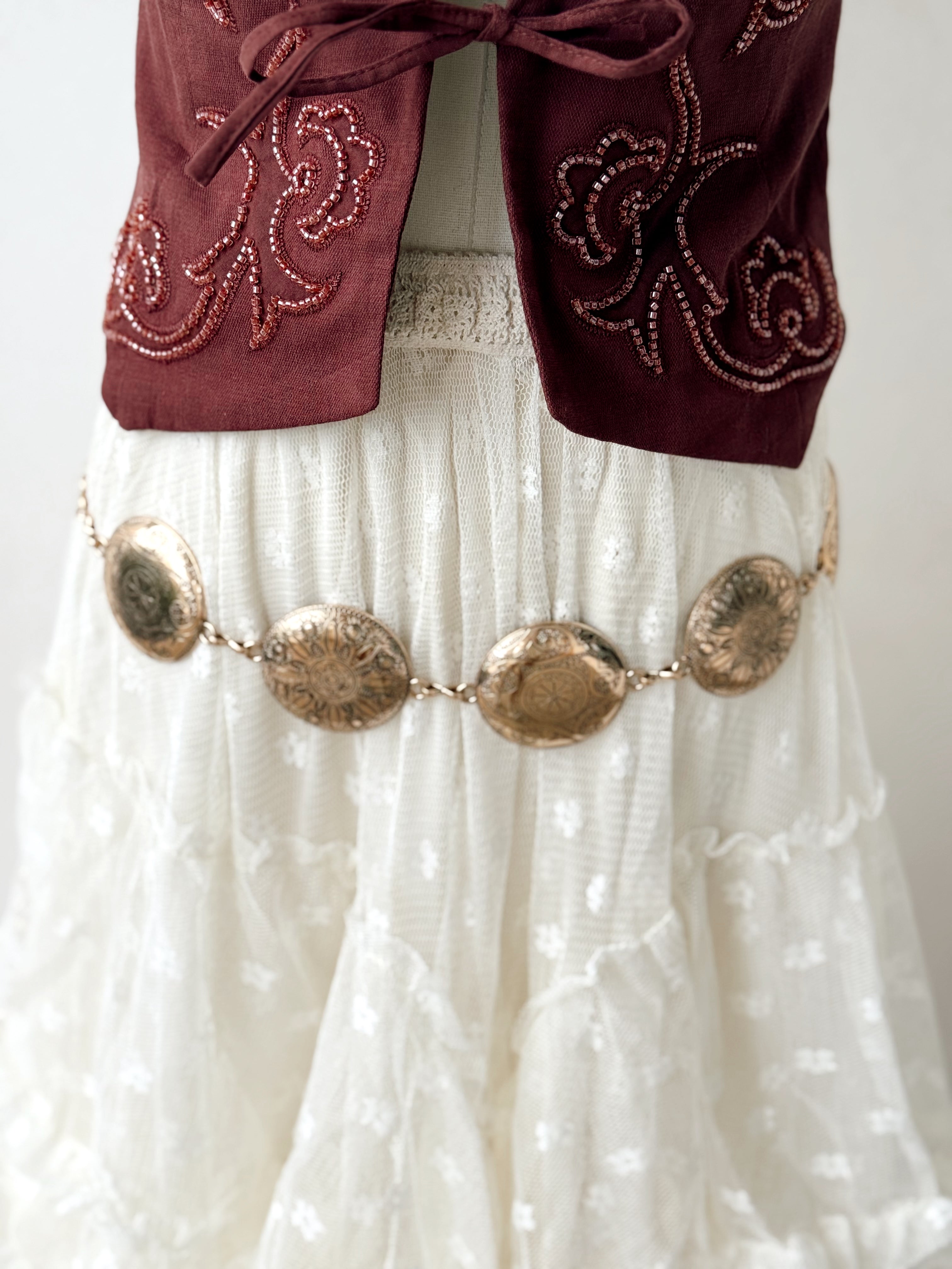 Gold Rounds Concho Belt
