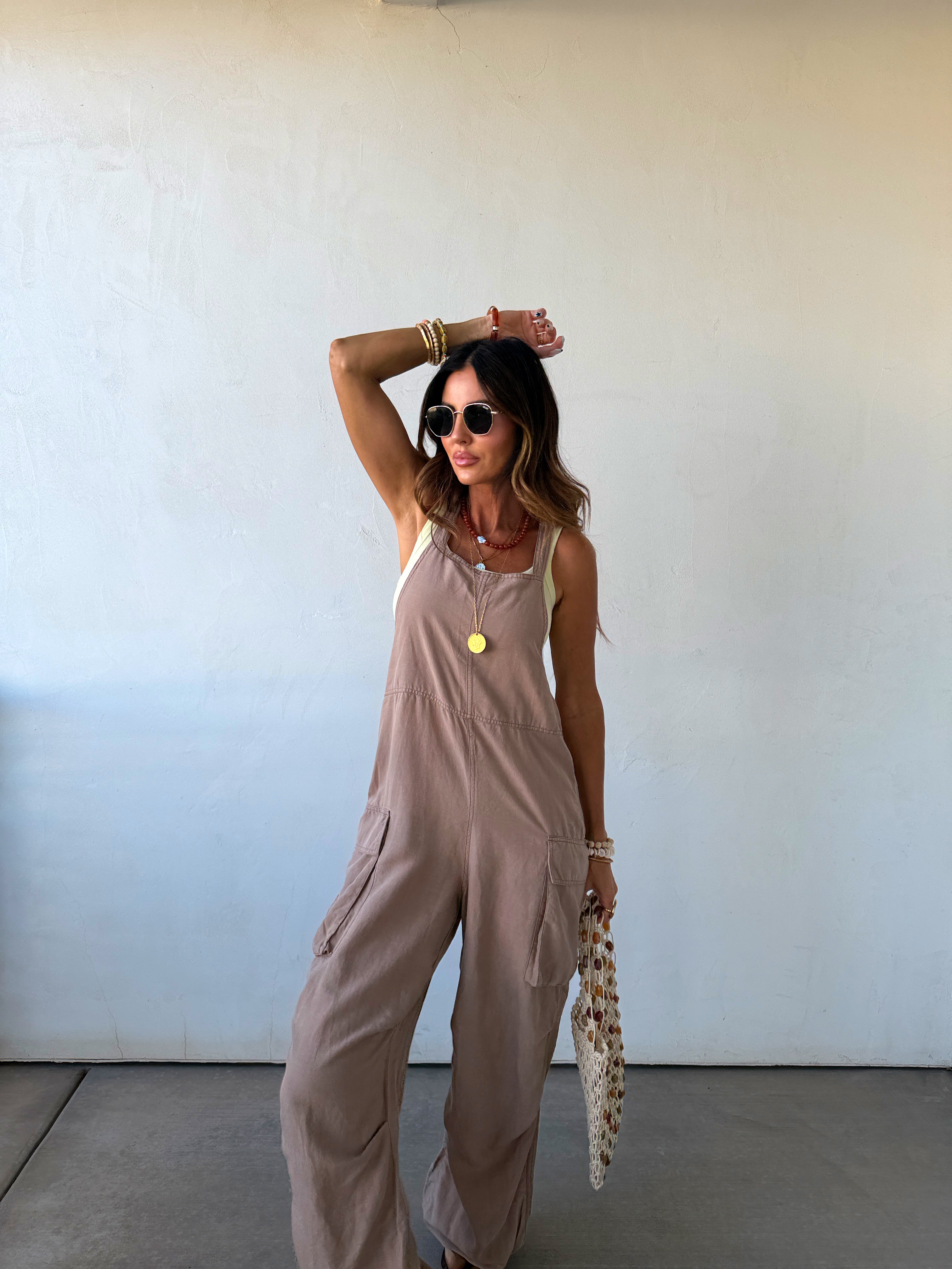 Cool-Girl Cargo Overalls