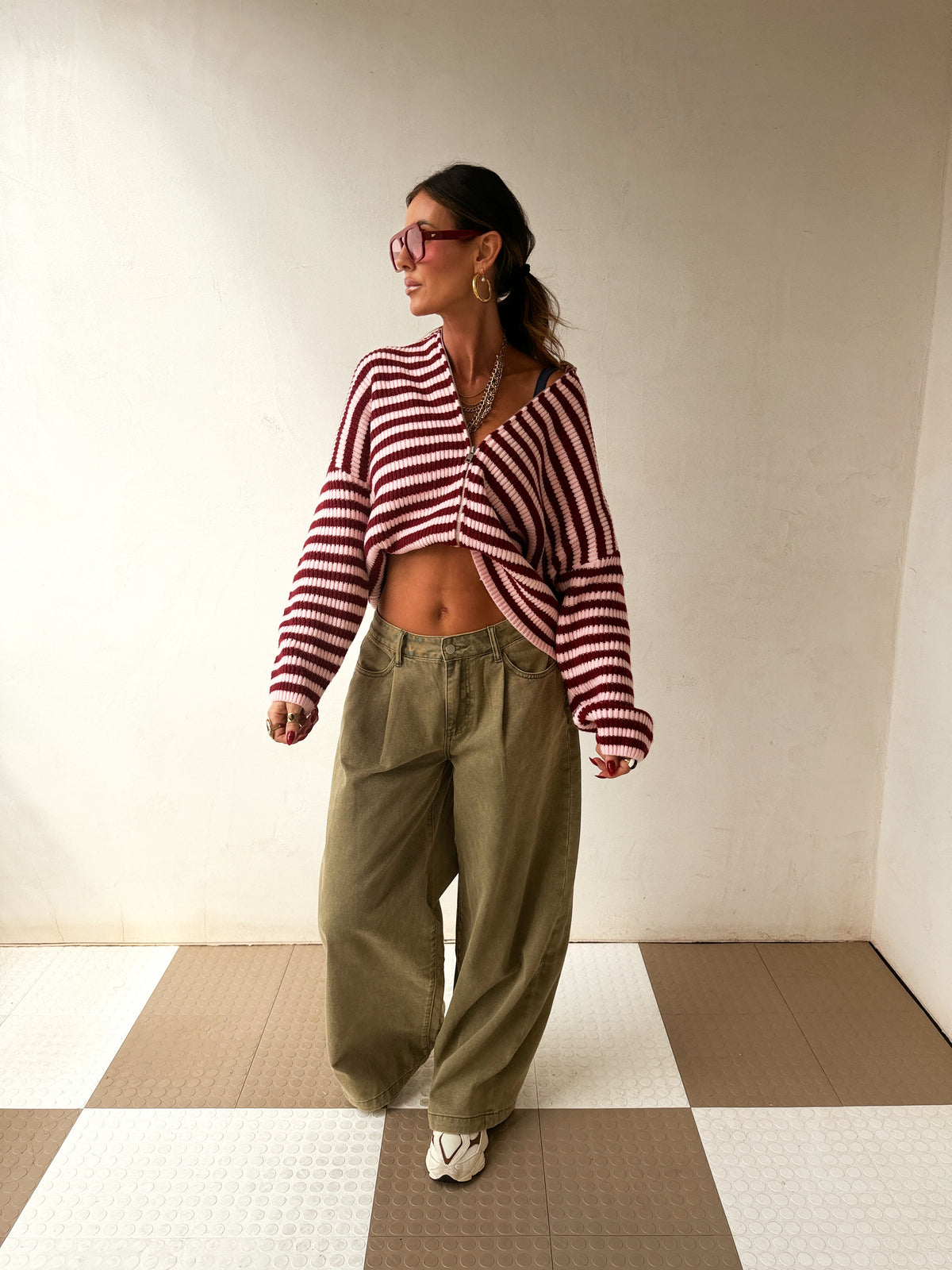 Zane Striped Zipup