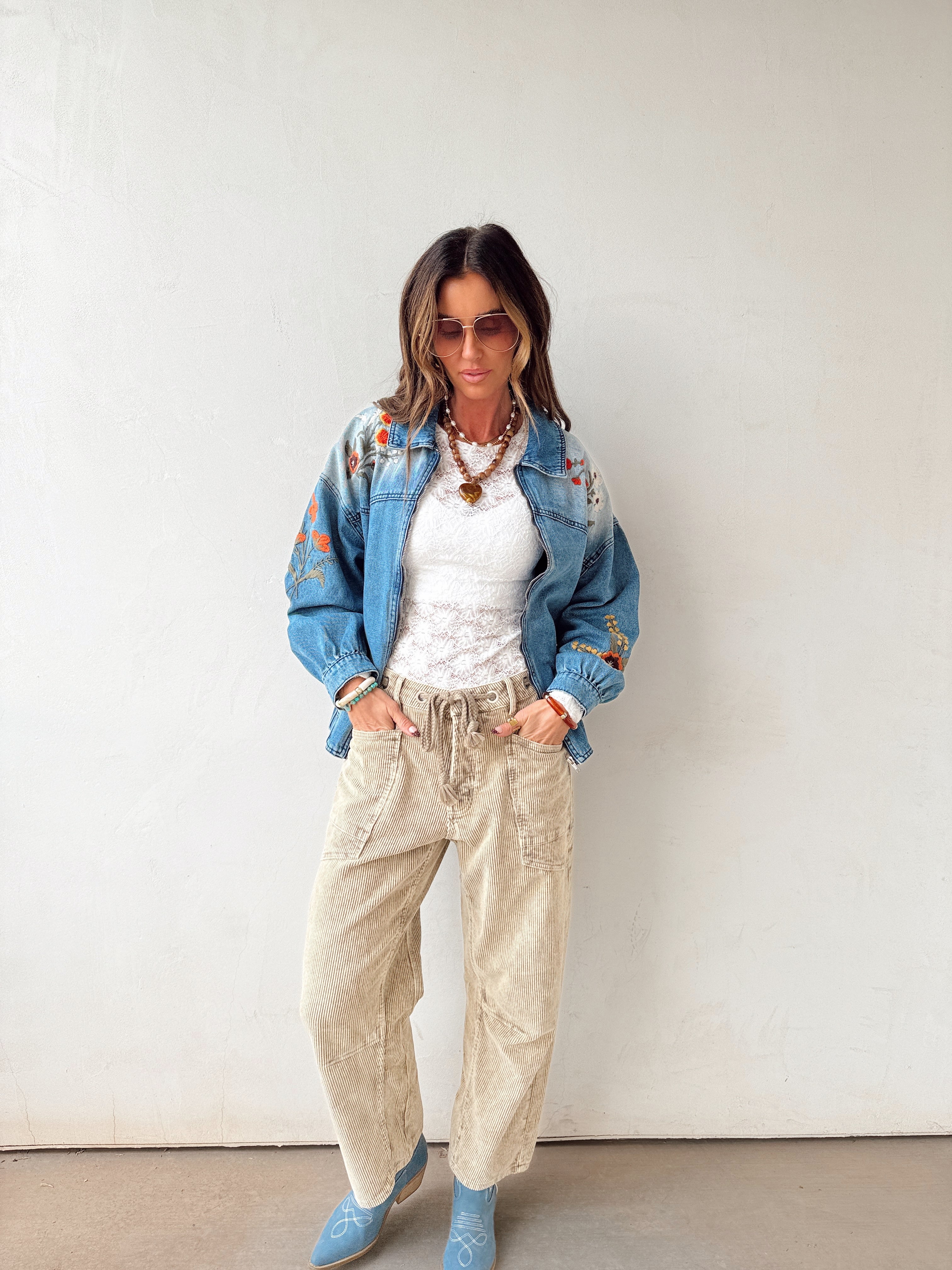 Birch Corduroy Barrel Pants