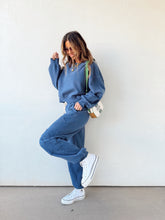 Load image into Gallery viewer, Varsity Sweat Set//Navy
