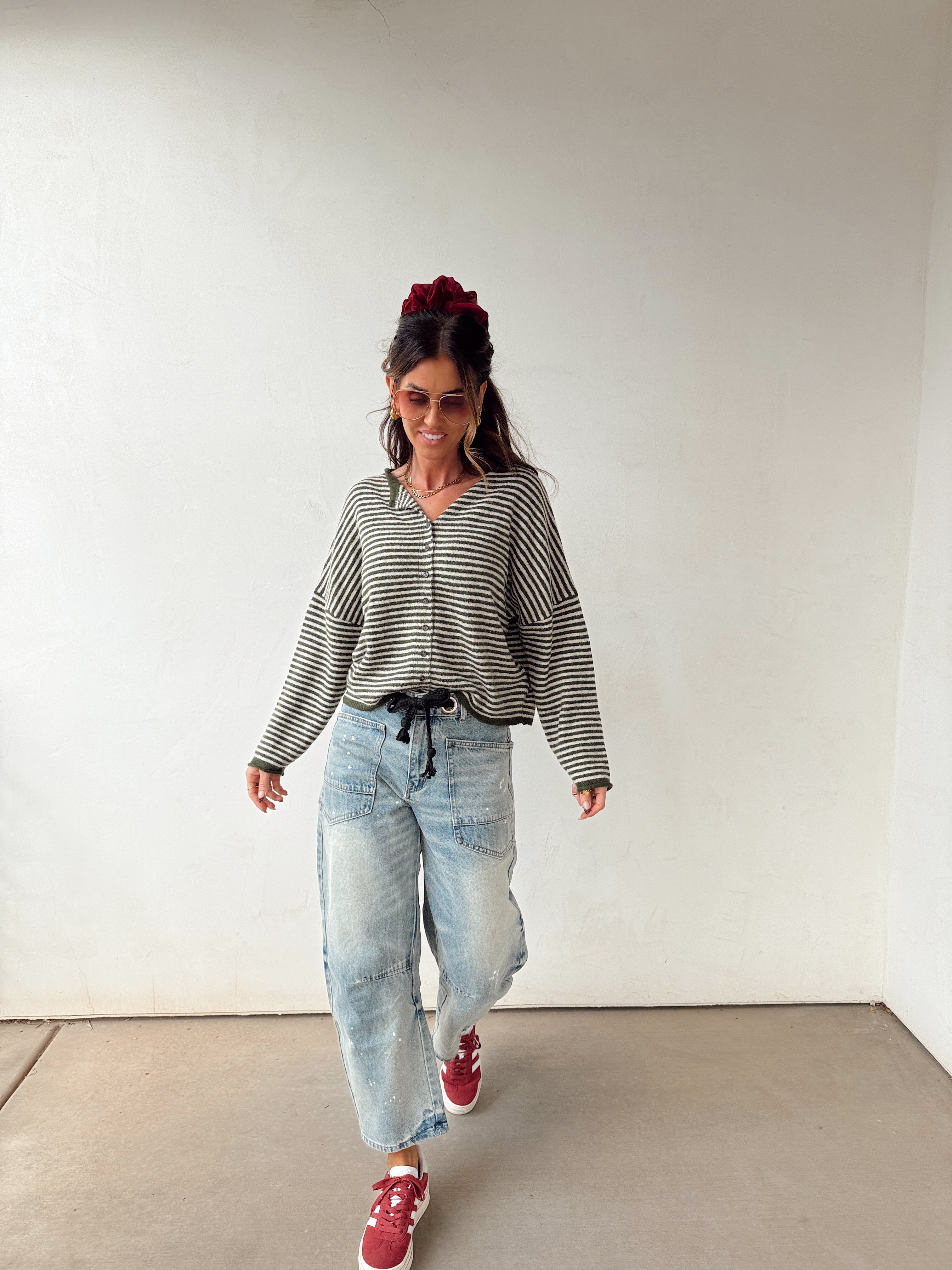 Holiday Stripes Sweater Cardigan