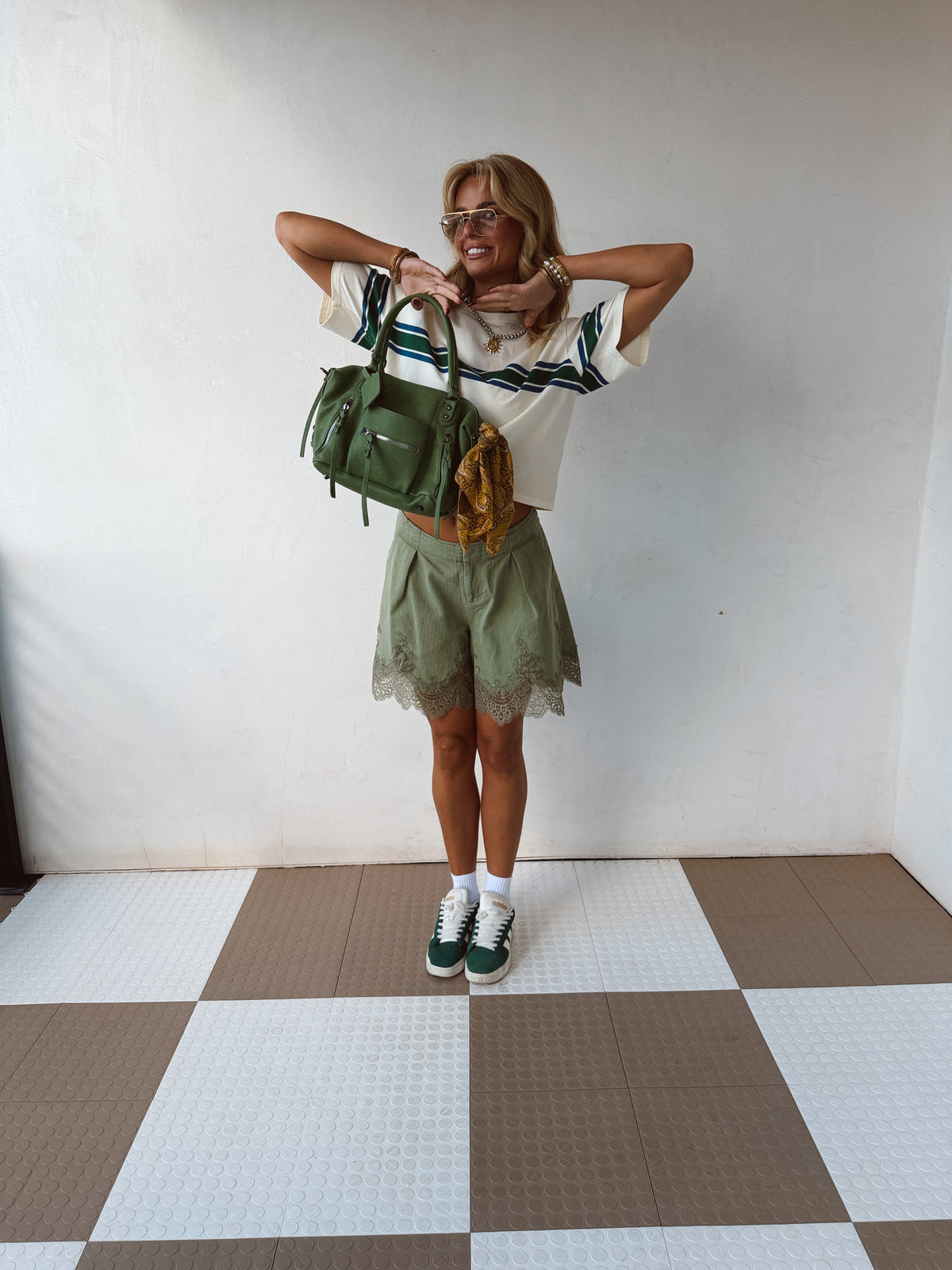 Olive Grove Lace Shorts