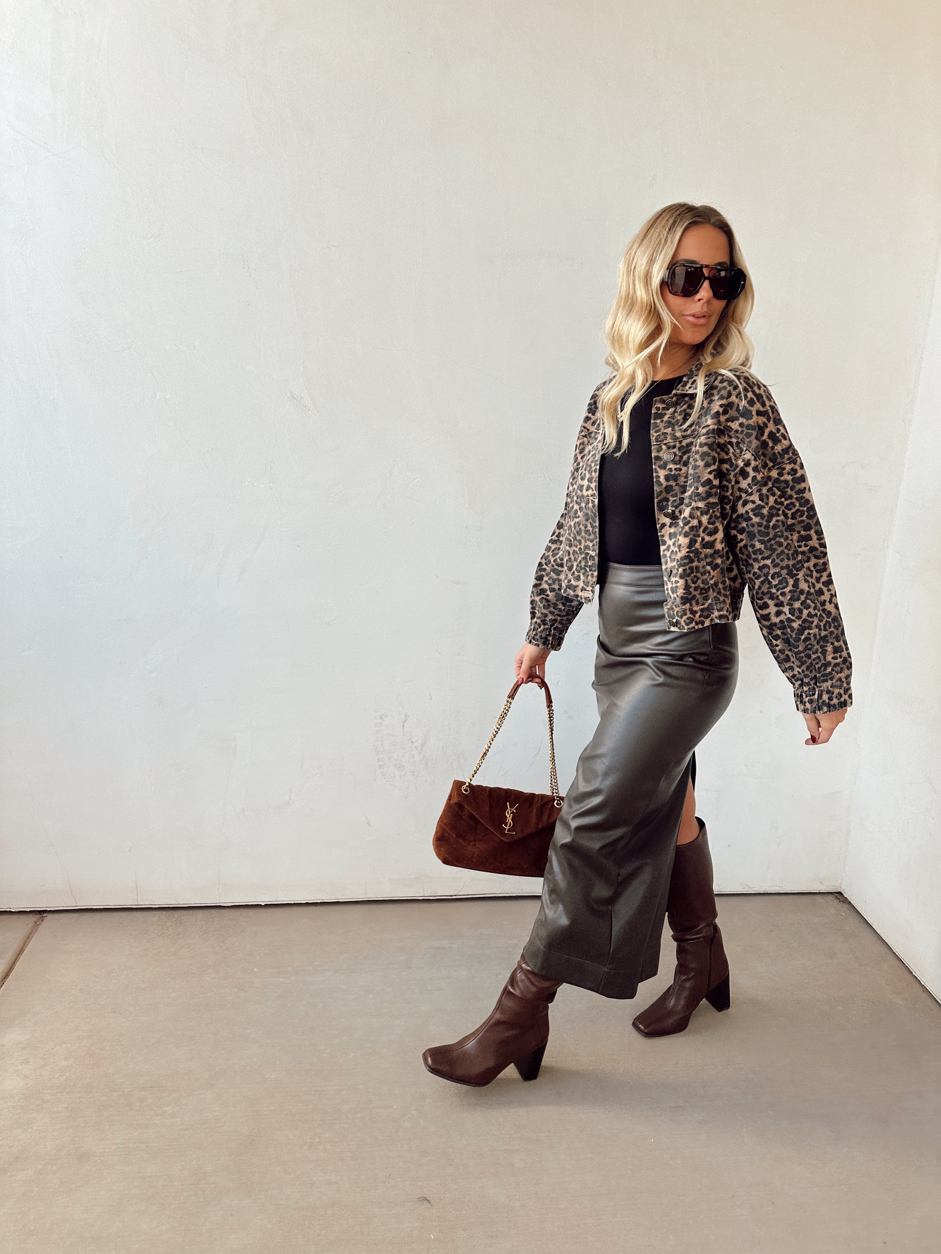 Mia Leopard Denim Jacket