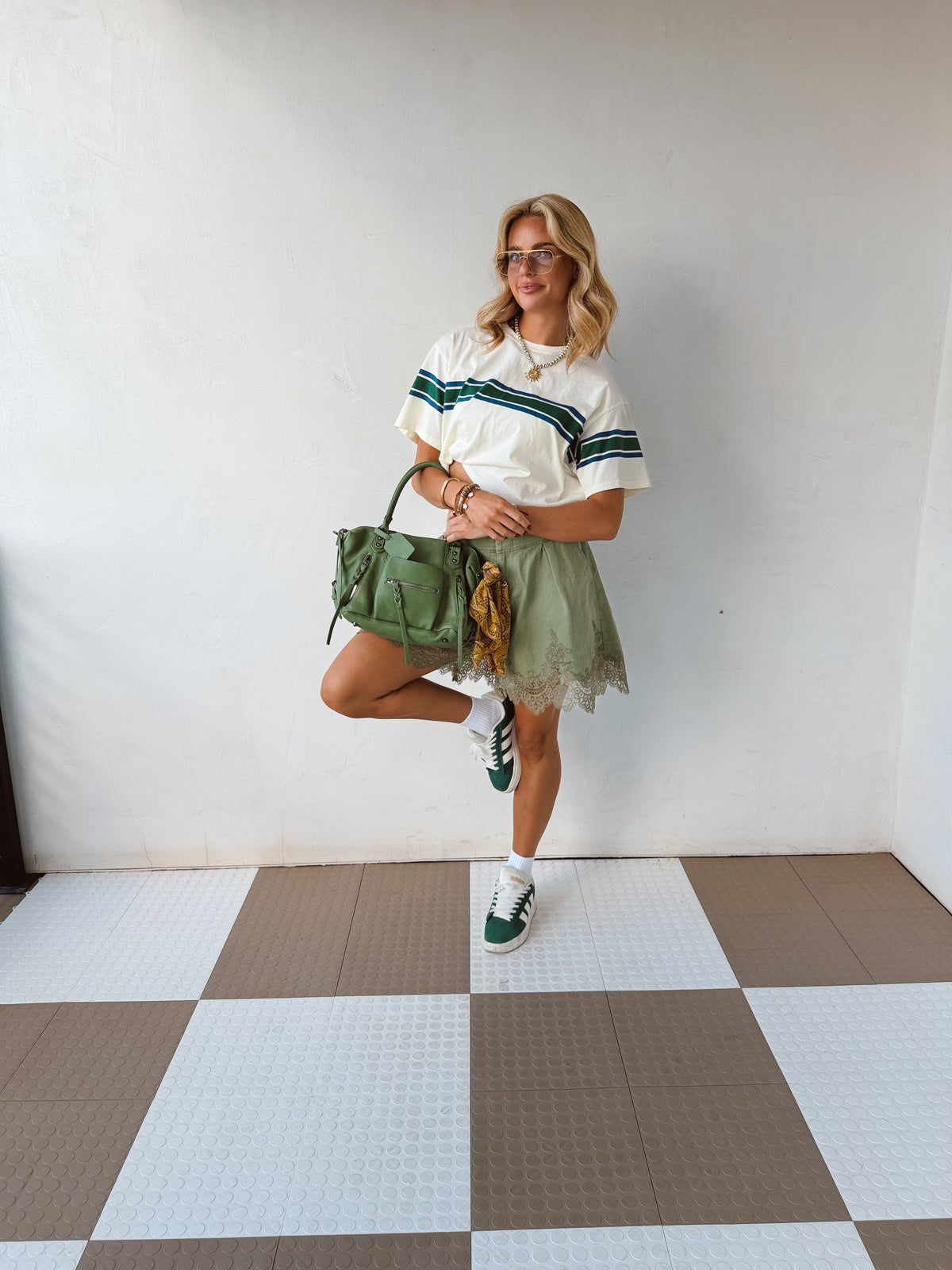 Olive Grove Lace Shorts